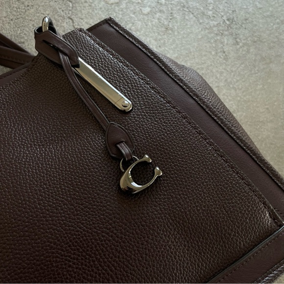 Coach Dreamer 36 Pebbled Satchel in Oxblood Leather - Picture 6 of 13